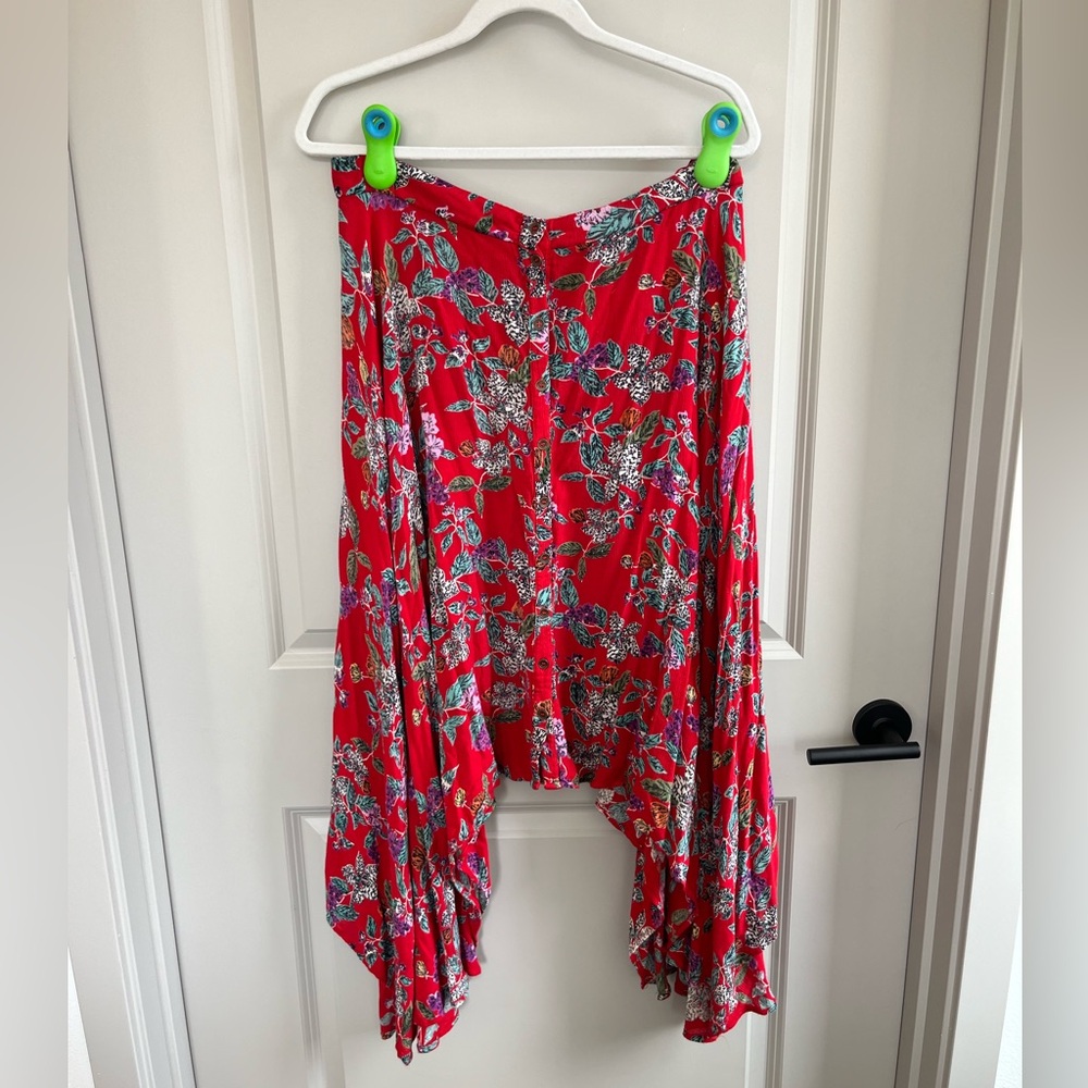 Women’s High Waisted Boho Floral Midi/Maxi Skirt